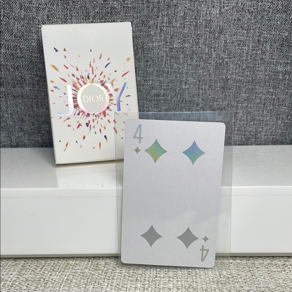 Dior Joy Holographic Playing Card: Four of Diamonds